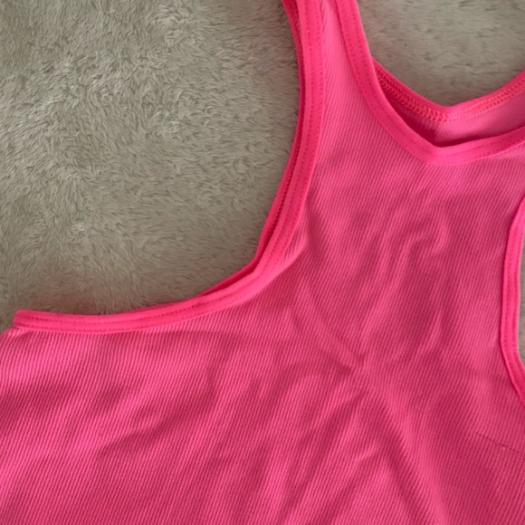 Urban Outfitters Pink Ribbed Racer Tank - Picture 5 of 6